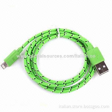 Nylon braided/fabric USB cable for iPhone 5